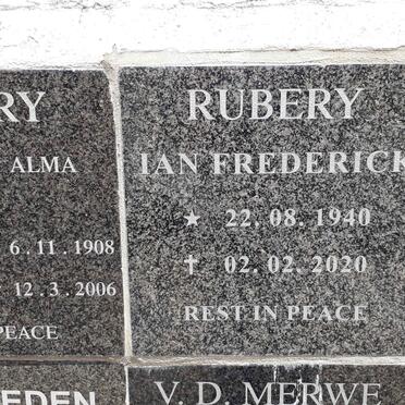 RUBERY Ian Frederick 1940-2020