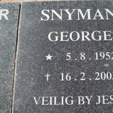 SNYMAN George 1952-2003
