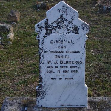 BLOMERUS Daniel G.W.J. 1897-1928