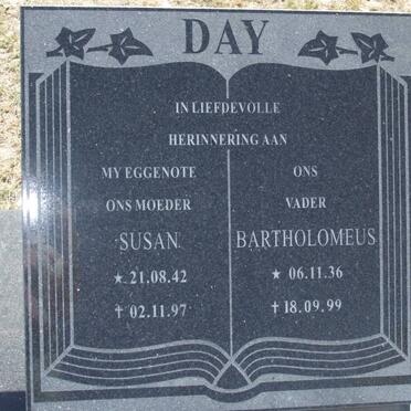 DAY Bartholomeus 1936-1999 &amp; Susan 1942-1997