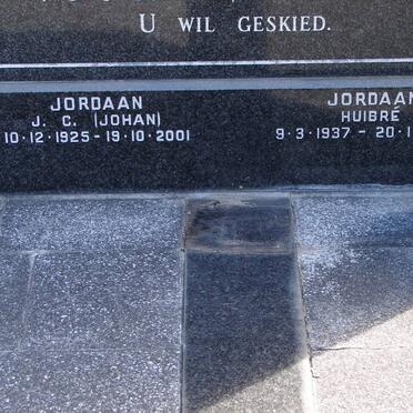 JORDAAN J.C. 1925-2001 &amp; Huibré 1937-2010