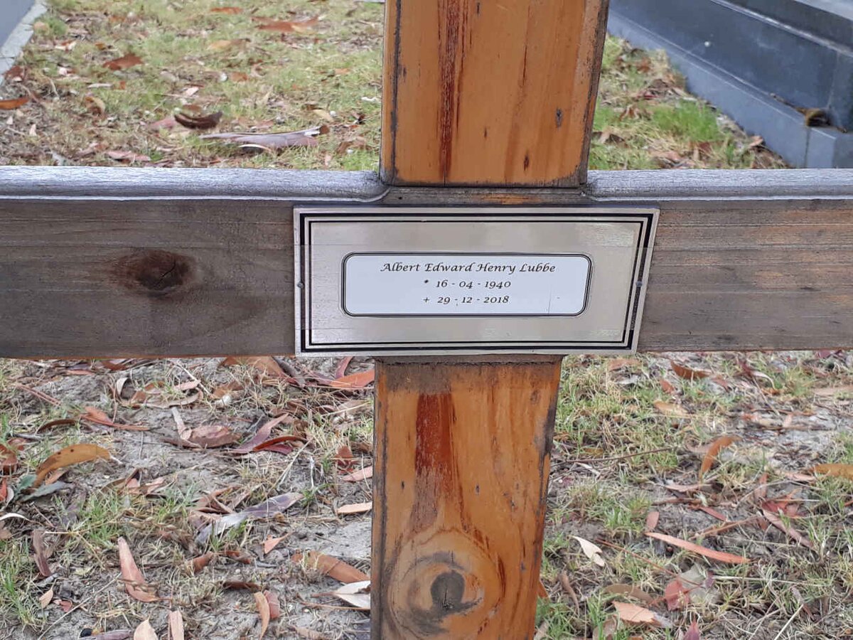 LUBBE Albert Edward Henry 1940-2018