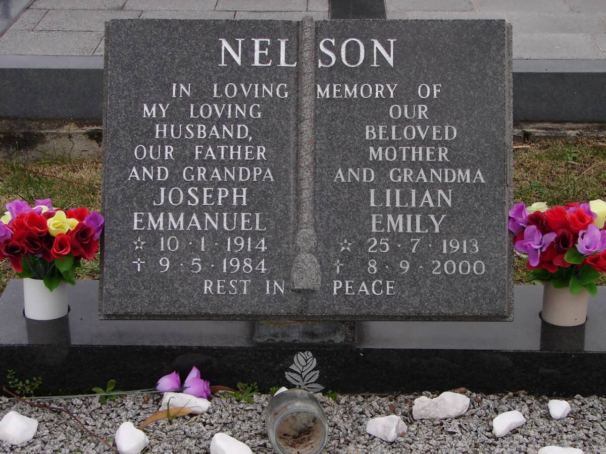 NELSON Joseph Emmanuel 1914-1984 &amp; Lilian Emily 1913-2000