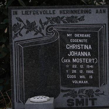 SMIT Christina Johanna nee MOSTERT 1941-1986