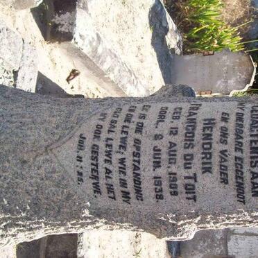 TOIT Hendrik Francois, du 1909-1938