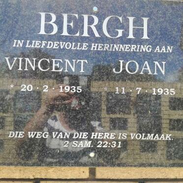 BERGH Vincent 1935- &amp; Joan 1935-