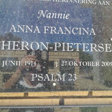 PIETERSE Anna Francina, THERON 1914-2005