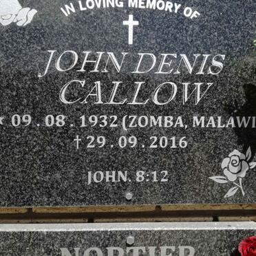 CALLOW John Denis 1932-2016