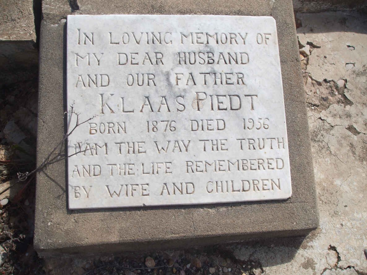 PIEDT Klaas 1876-1956