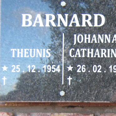 BARNARD Theunis 1954- &amp; Johanna Catharina 1952-
