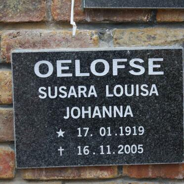 OELOFSE Susara Louisa Johanna 1919-2005