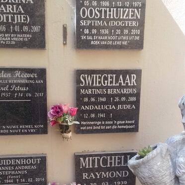 MITCHELL Raymond 1939-2008 :: SWIEGELAAR Martinus Bernardus 1940-2008 &amp; Andalucia Judea 1941-