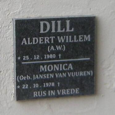 DILL Aldert Willem 1980- &amp; Monica JANSEN VAN VUUREN 1978-