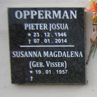 OPPERMAN Pieter Josua 1946-2014 &amp; Susanna Magdalena VISSER 1957-
