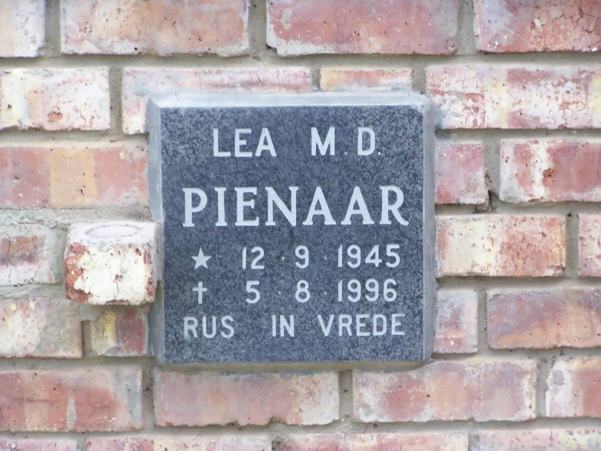 PIENAAR Lea M.D. 1945-1996