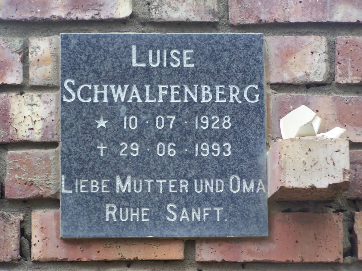 SCHWALFENBERG Luise 1928-1993