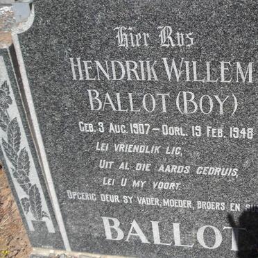 BALLOT Hendrik Willem 1907-1948
