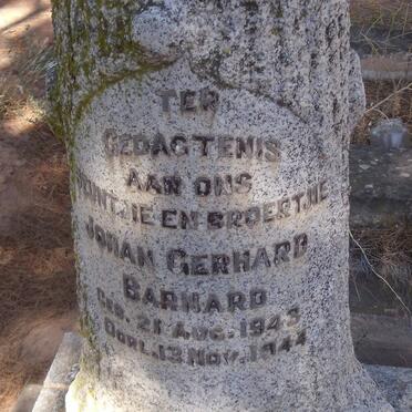 BARNARD Johan Gerhard 1943-1944