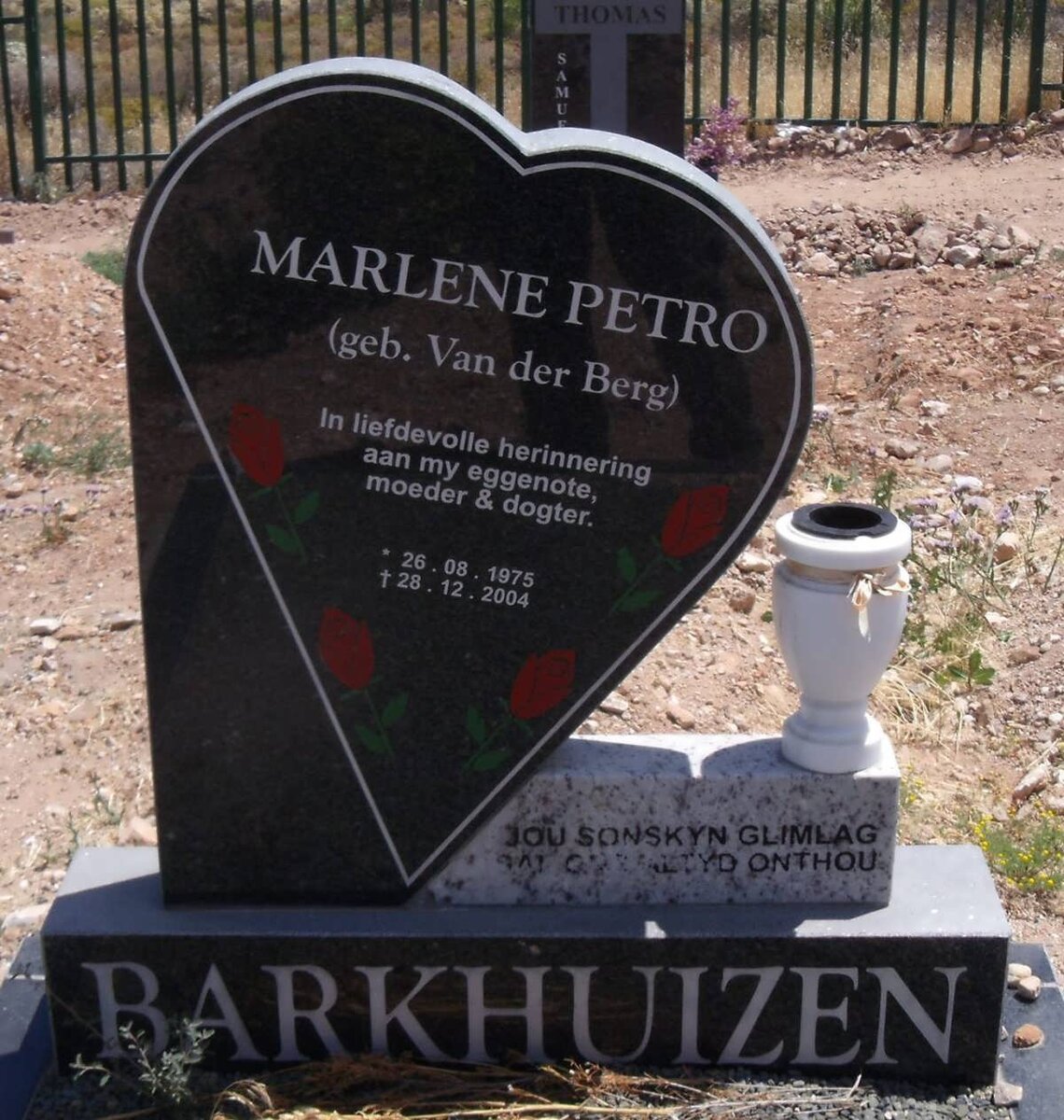 BARKHUIZEN Marlene Petro nee van der BERG 1975-2004