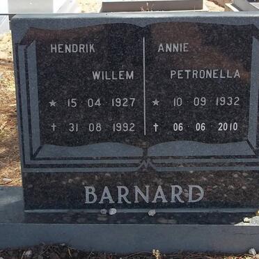 BARNARD Hendrik Willem 1927-1992 &amp; Annie Petronella 1932-2010