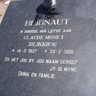 BLIGNAUT Claude Monet 1937-2001