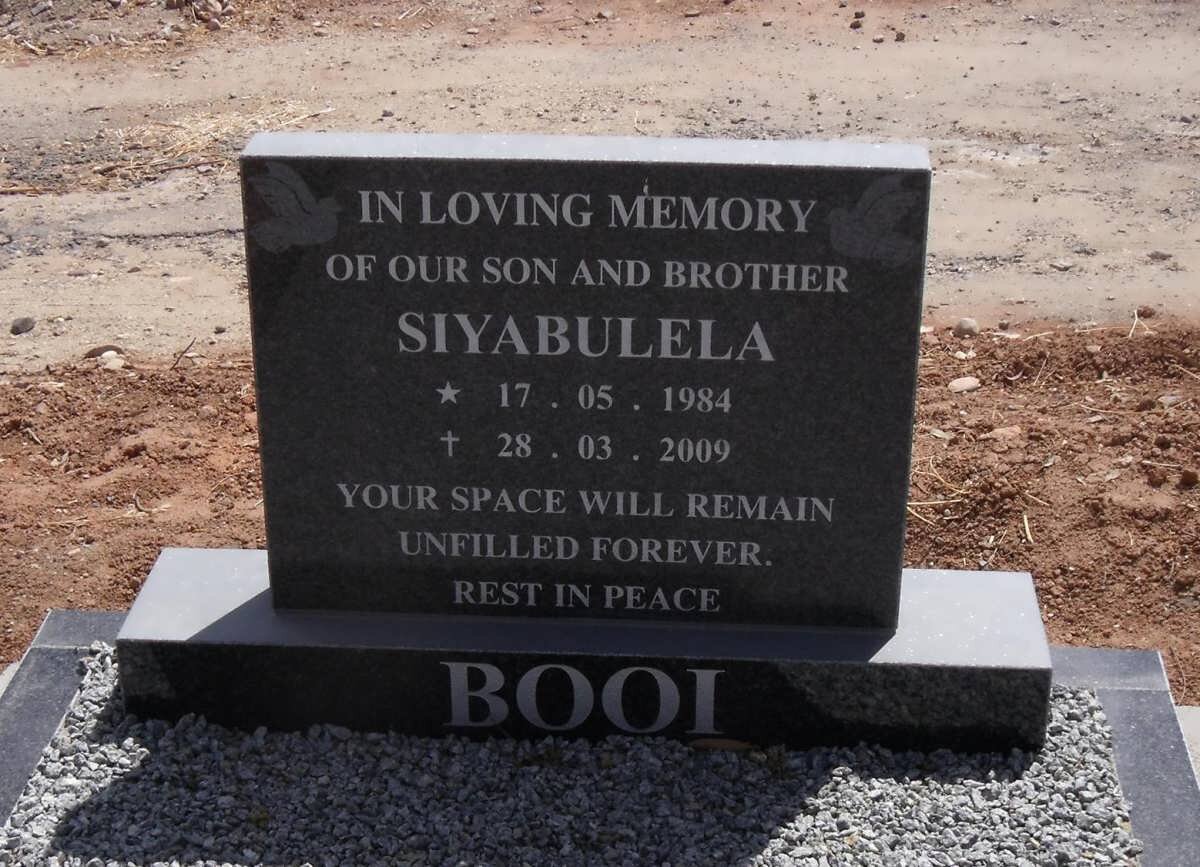 BOOI Siyabulela 1984-2009