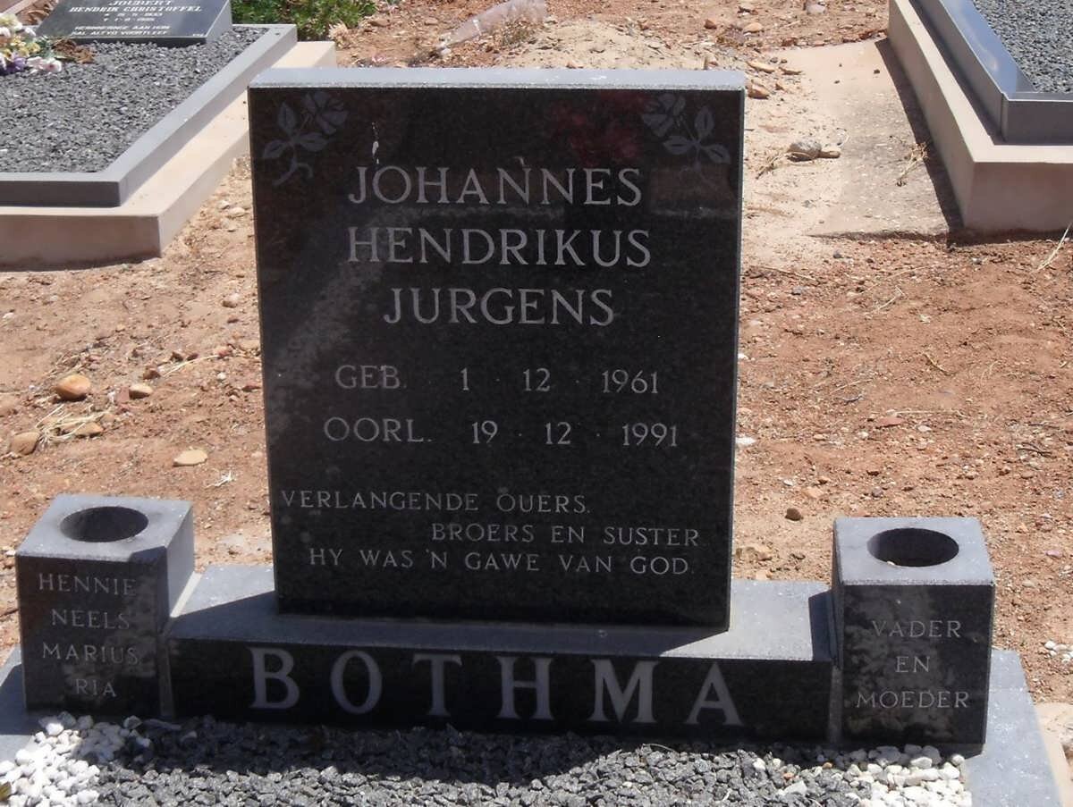 BOTHMA Johannes Hendrikus Jurgens 1961-1991