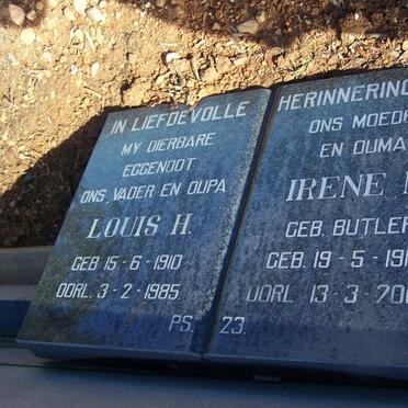 BOSHOFF Louis H. 1910-1985 &amp; Irene M. BUTLER 1913-2003