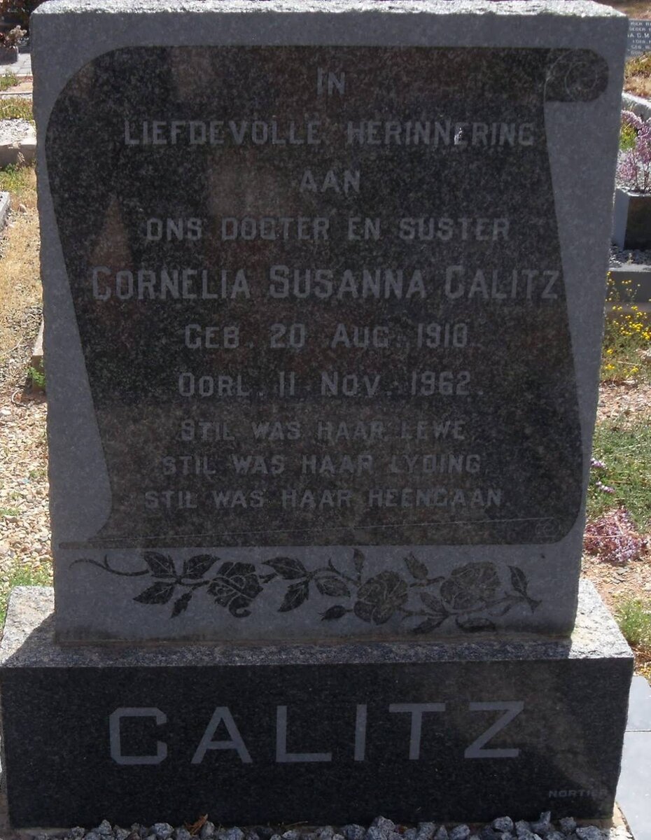 CALITZ Cornelia Susanna 1910-1962