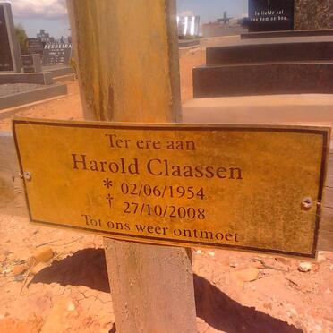 CLAASSEN Harold 1954-2008