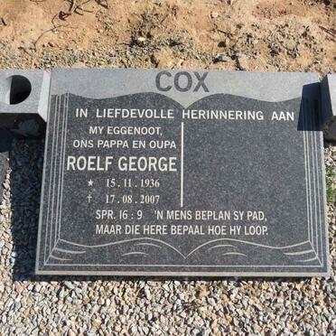 COX Roelf George 1936-2007