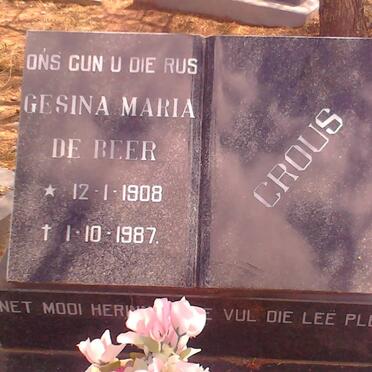 CROUS Gesina Maria De Beer 1908-1987