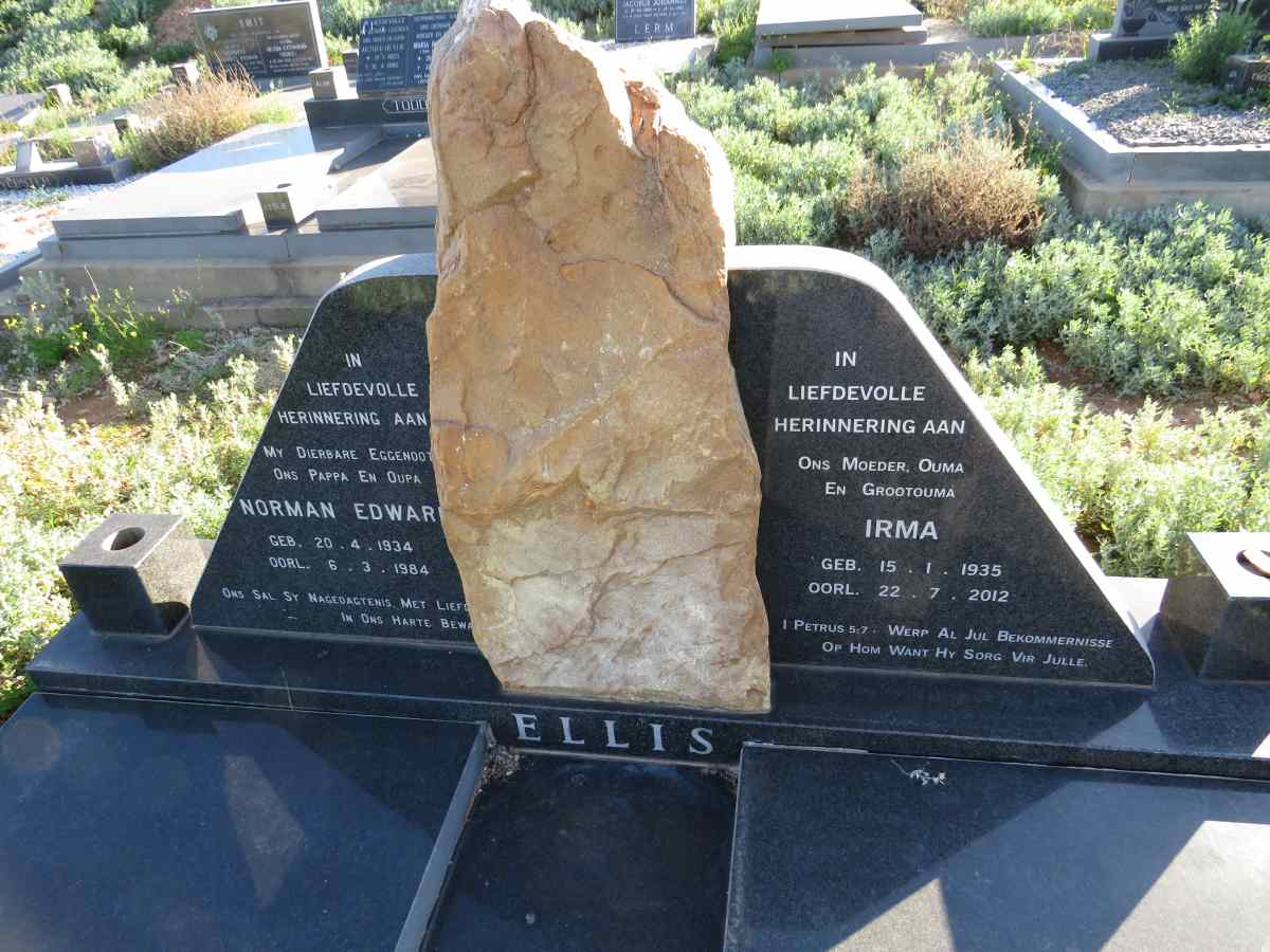 ELLIS Norman Edward 1934-1984 & Irma 1935-2012