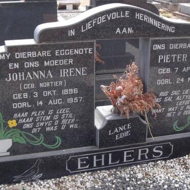 EHLERS Pieter Jacobus 1902-1974 &amp; Johanna Irene NORTIER 1896-1957