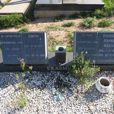 ERASMUS Simon 1927-2005 & Helena Judith Maria 1933-1990