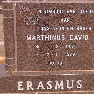 ERASMUS Marthinus David 1957-1979