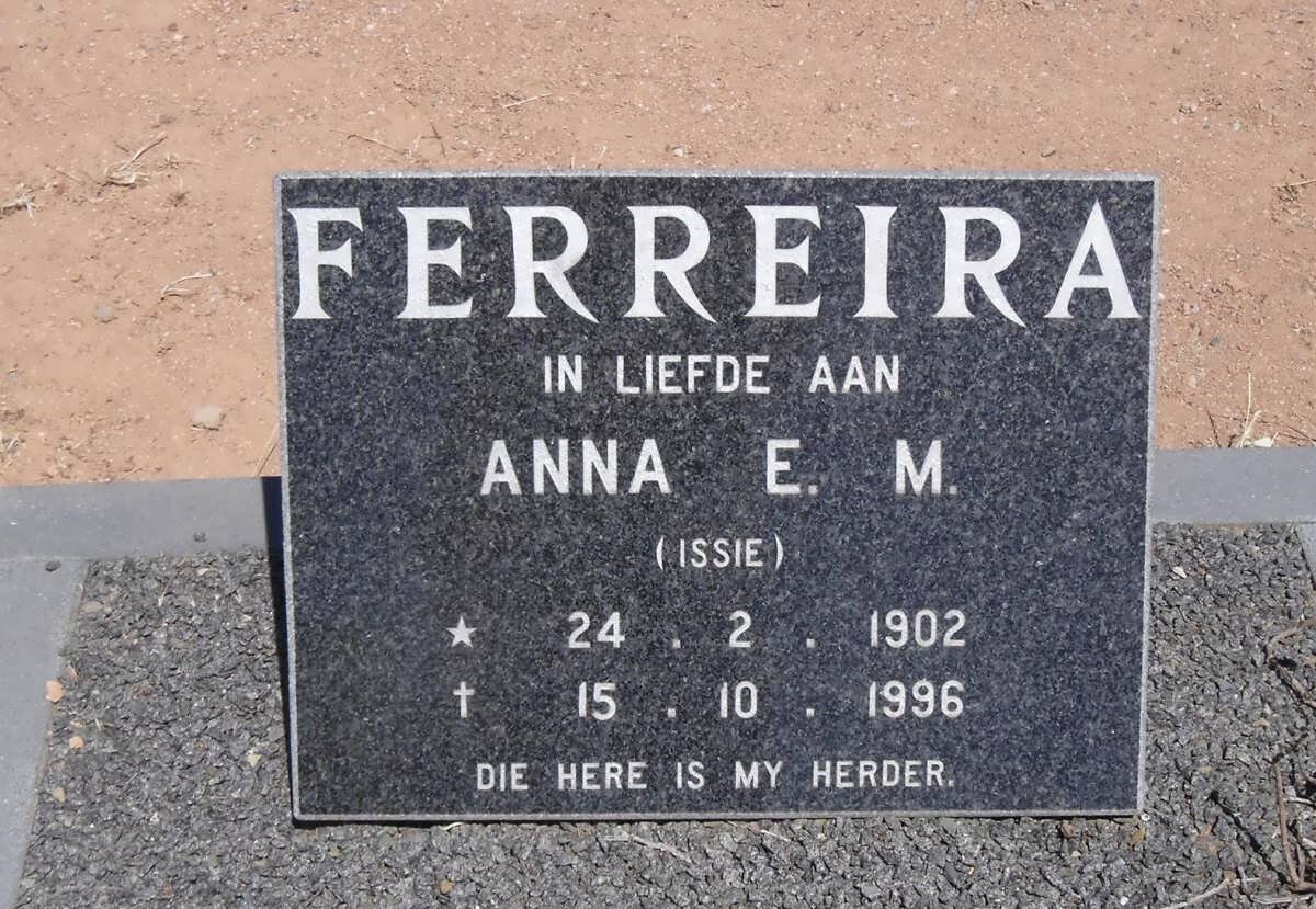 FERREIRA Anna E.M. 1902-1996