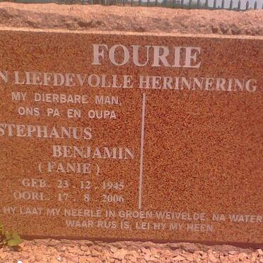 FOURIE Stephanus Benjamin 1945-2006