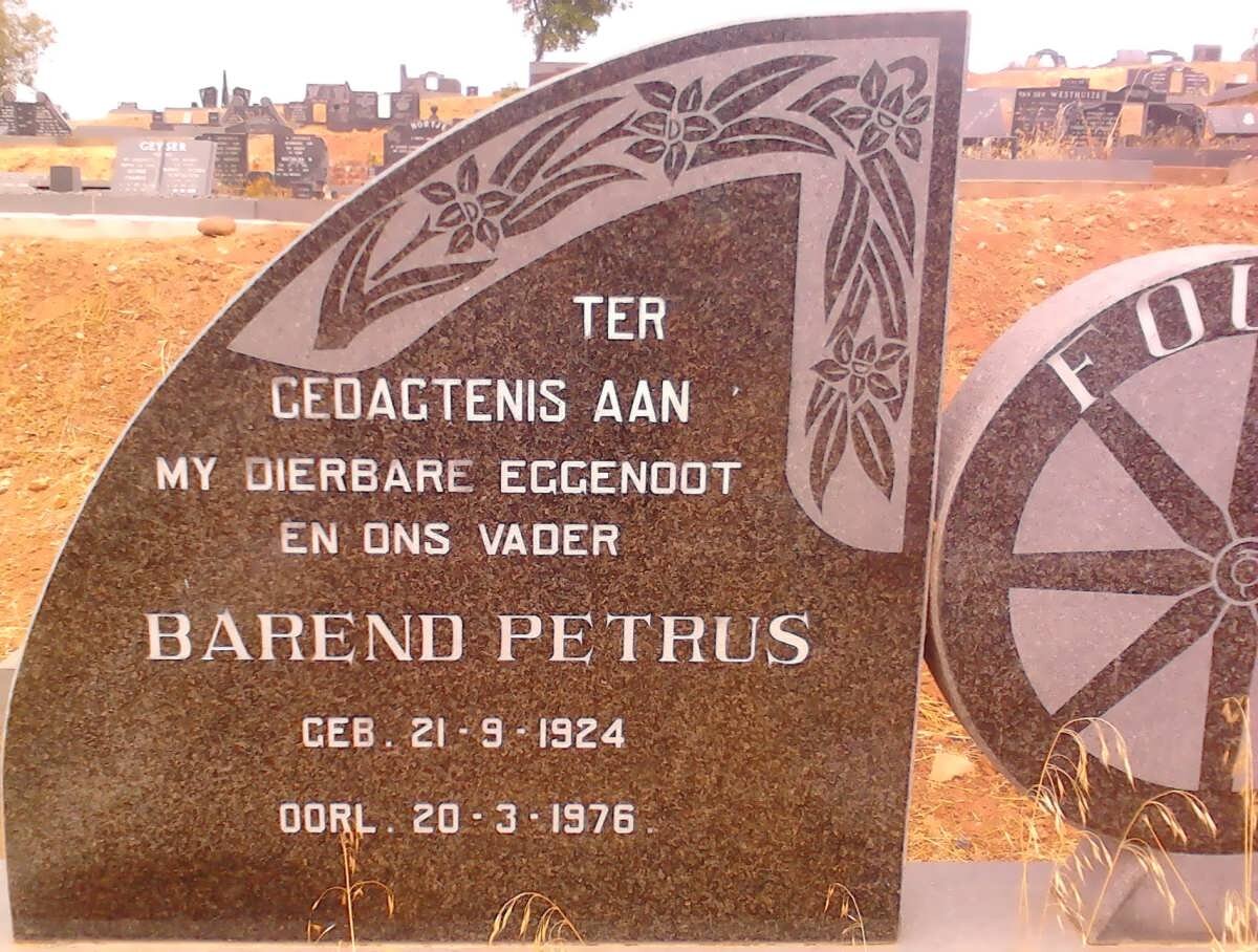FOURIE Barend Petrus 1924-1976