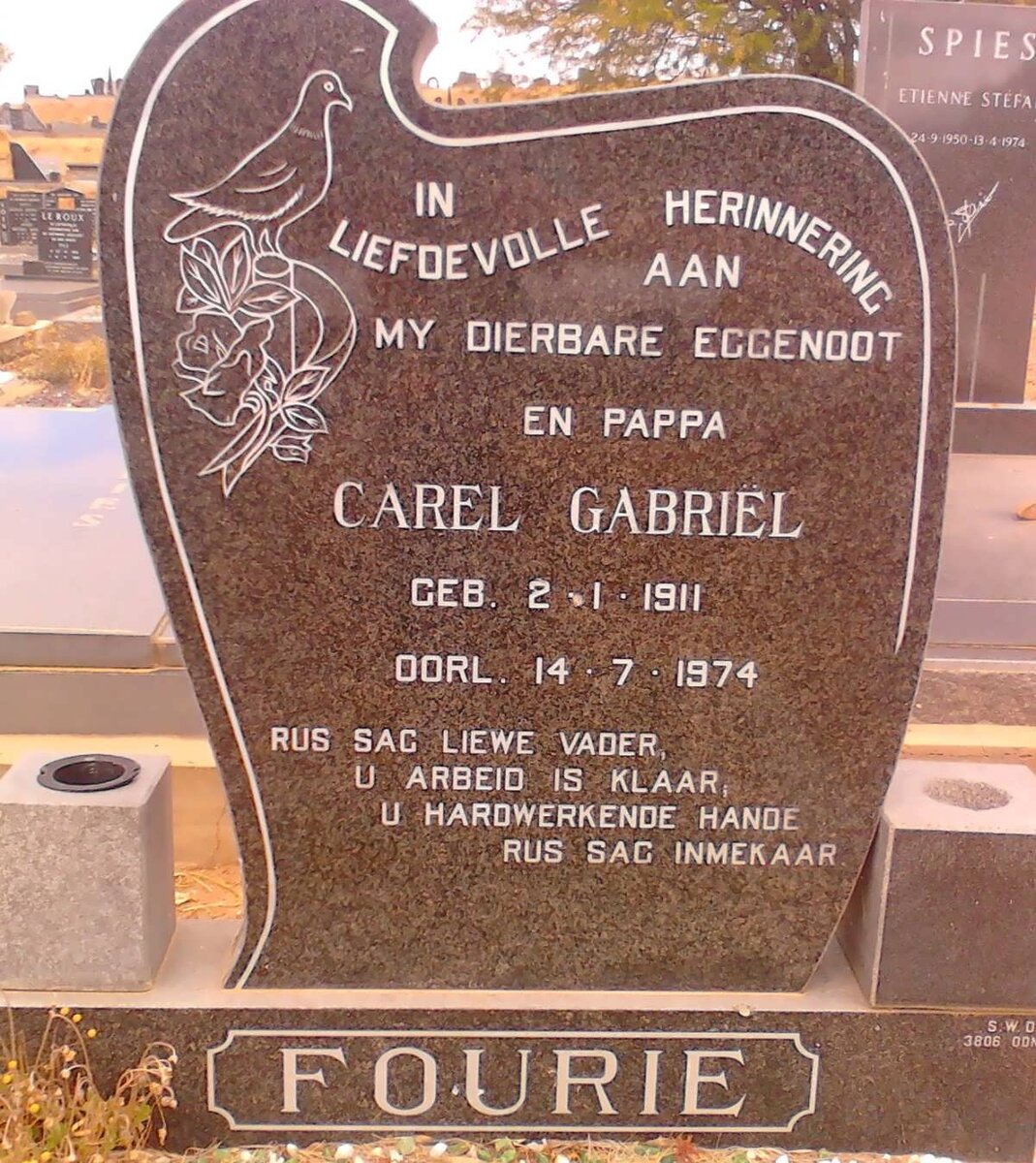 FOURIE Carel Gabriel 1911-1974