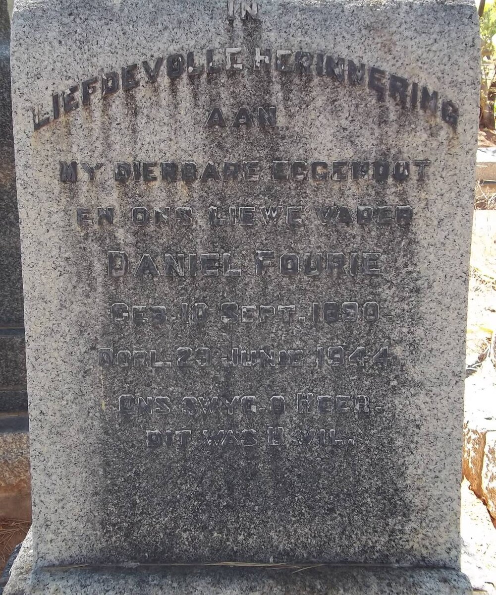 FOURIE Daniel 1890-1944