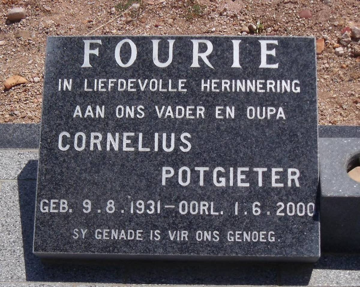FOURIE Cornelius Potgieter 1931-2000