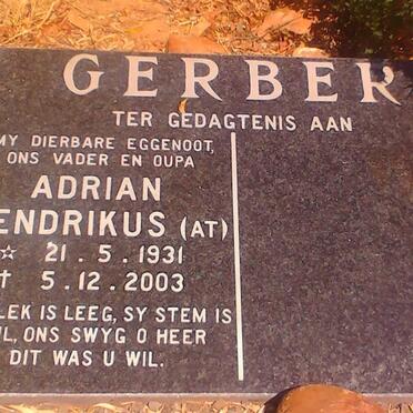 GERBER Adrian Hendrikus 1931-2003