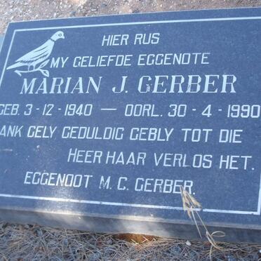 GERBER Marian J. 1940-1990