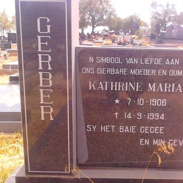 GERBER Kathrine Maria 1906-1994
