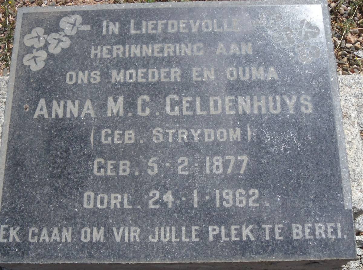 GELDENHUYS Anna M.C. nee STRYDOM 1877-1962