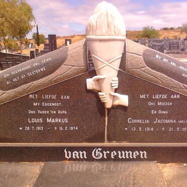GREUNEN Louis Markus, van 1913-1974 &amp; Cornelia Jacomina 1914-1997