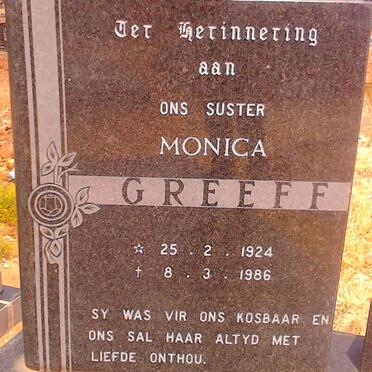 GREEFF Monica 1924-1986