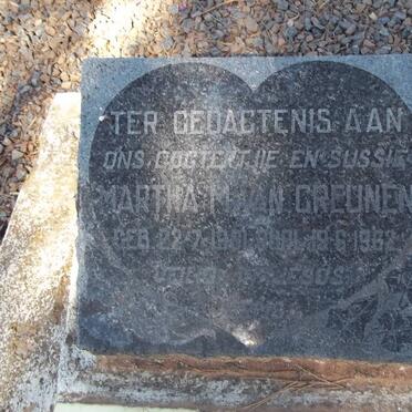 GREUNEN Martha M., van 1961-1962