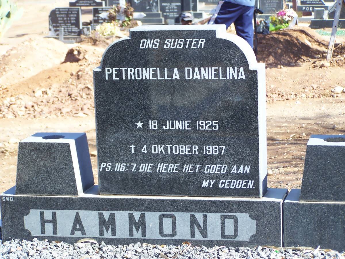 HAMMOND Petronella Danielina 1925-1987